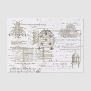 Vintage Bienenzucht Seidenpapier