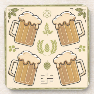 Vintage-Bier-Ästhetik Getränkeuntersetzer