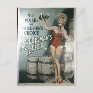 Vintage-Bierposter, Keine bessere Wahl für Arbeite Postkarte