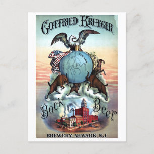 Vintage-Bierposter Postkarte