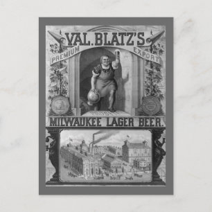 Vintage Bierwerbung Postkarte