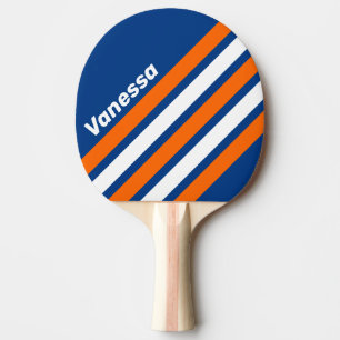 Vintage Big City Schrägstreifen mit Namen Tischtennis Schläger