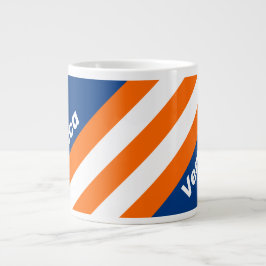 Vintage Big City Stripes with Name Jumbo-Tasse