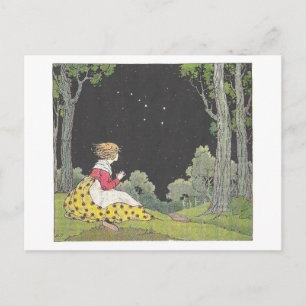 Vintage Big Dipper Stargazing Illustration Postkarte