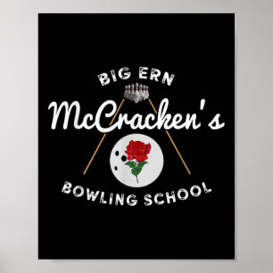 Vintage Big Ern Mccrackens Bowling-Schule Geschenk Poster