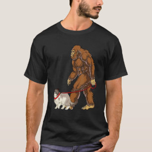 Vintage Big Foot Ragdoll-Katze läuft für Katze T-Shirt