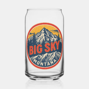 Vintage BIG SKY Montana-Ski Resort Bozeman Gebirge Dosenglas