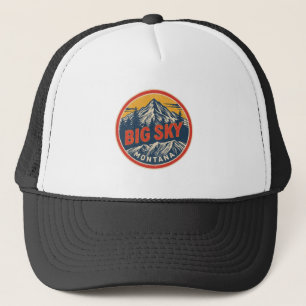 Vintage BIG SKY Montana-Ski Resort Bozeman Gebirge Truckerkappe