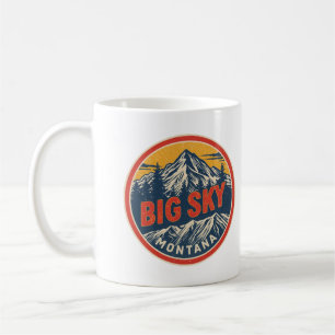 Vintage BIG SKY Montana Skigebiet Bozeman Gebirge Kaffeetasse