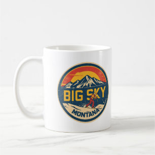 Vintage BIG SKY Montana Skigebiet Bozeman Gebirge Kaffeetasse