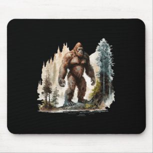 Vintage Bigfoot 70er Retro Wald Sasquatch Wandern Mousepad