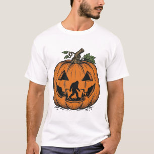 Vintage-Bigfoot-Kürbis-Halloween-Vektordesign_1 T-Shirt
