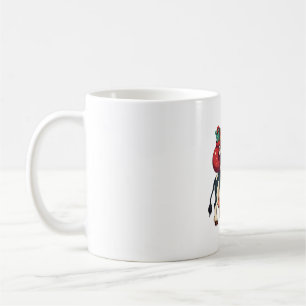 Vintage Bigfoot Weihnachtsmann reitet Kuh Weihnach Kaffeetasse