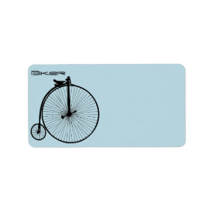 Vintage Bike-Adresse Adressaufkleber