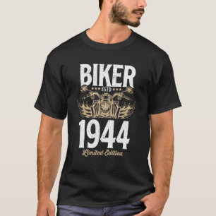 Vintage Biker Männer Frauen Motorrad Geboren 1944 T-Shirt