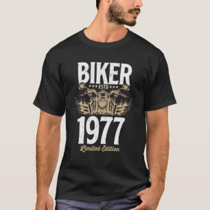Vintage Biker  Men Women Motorcycle  Born In 1977 T-Shirt