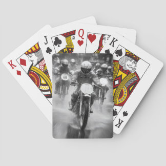 Vintage Biker Rain Ride Playing Cards Spielkarten