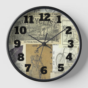 Vintage Biker- und Fahrradwerbung Uhr