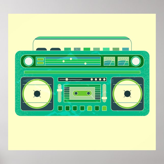 Vintage-Bild des klassischen Boom Box Poster (Vorne)