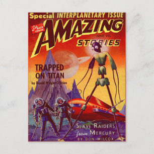 Vintage Bilderbuchgalerie Weltraumreise Postkarte