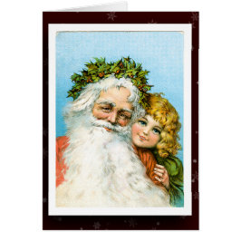 Vintage Bildgrüßkarte des Weihnachtsmanns