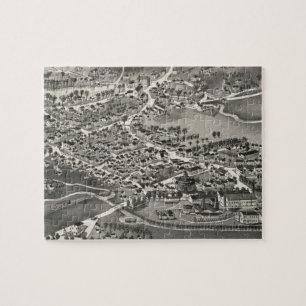 Vintage bildhafte Karte des Sandwiches MA (1884) Puzzle