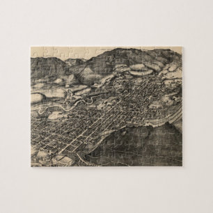 Vintage bildhafte Karte von Aspen Colorado (1893) Puzzle