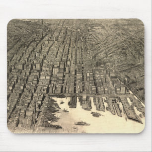 Vintage bildhafte Karte von Baltimore (1912) Mousepad
