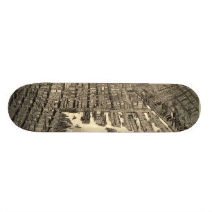Vintage bildhafte Karte von Baltimore (1912) Skateboard