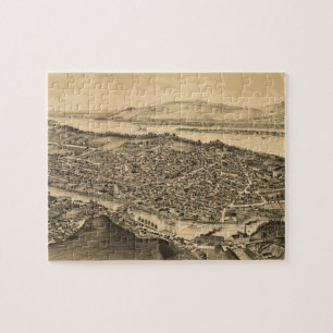 Vintage bildhafte Karte von Catskill New York Puzzle
