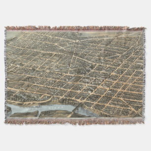 Vintage bildhafte Karte von Dayton Ohio (1870) Decke