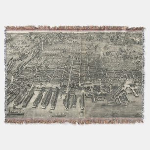 Vintage bildhafte Karte von Hoboken NJ (1904) Decke