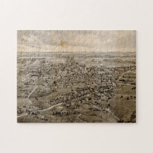 Vintage bildhafte Karte von Kennebunk Maine (1895) Puzzle