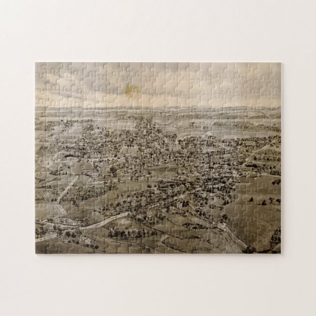 Vintage bildhafte Karte von Kennebunk Maine (1895) Puzzle (Horizontal)