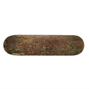 Vintage bildhafte Karte von Los Angeles (1891) Skateboard