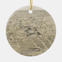 Vintage bildhafte Karte von McKinney Texas (1876)