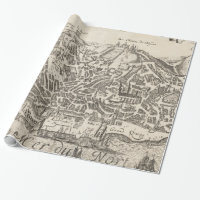 Vintage bildhafte Karte von New York City (1672)