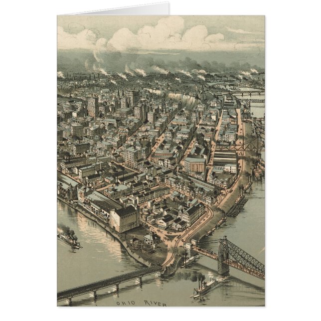 Vintage bildhafte Karte von Pittsburgh (1902) (Vorne)