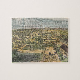 Vintage bildhafte Karte von Richmond Virginia Puzzle