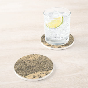 Vintage bildhafte Karte von San Francisco (1875) Untersetzer