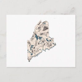 Vintage Bildkarte  Staat zeichnen Postkarte