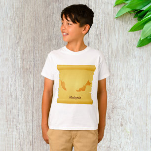 Vintage Bildrolle Malaysia Map T-Shirt