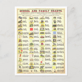 Vintage Bildungstabelle für Sehbegriffe Postkarte