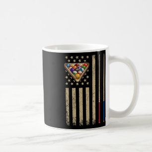 Vintage Billard Amerikanische Flagge Pool Spieler  Kaffeetasse