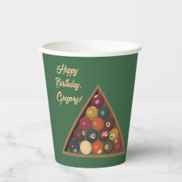 Vintage Billard-Balls - Geeigneter Billardtisch Pappbecher