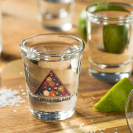 Vintage Billard-Balls - Geeigneter Billardtisch Schnapsglas