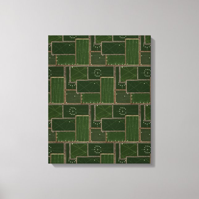 Vintage Billard Tafel Billardtisch Leinwanddruck (Vorderseite)