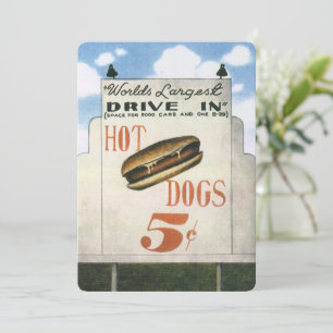 Vintage Billboard, Größtes Drive-In mit Hotdogs