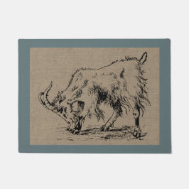 Vintage Billy Goat Country Farm und Haustiere Fußmatte