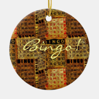 Vintage-Bingo-Kartenillustrationen -Schmuck Keramikornament